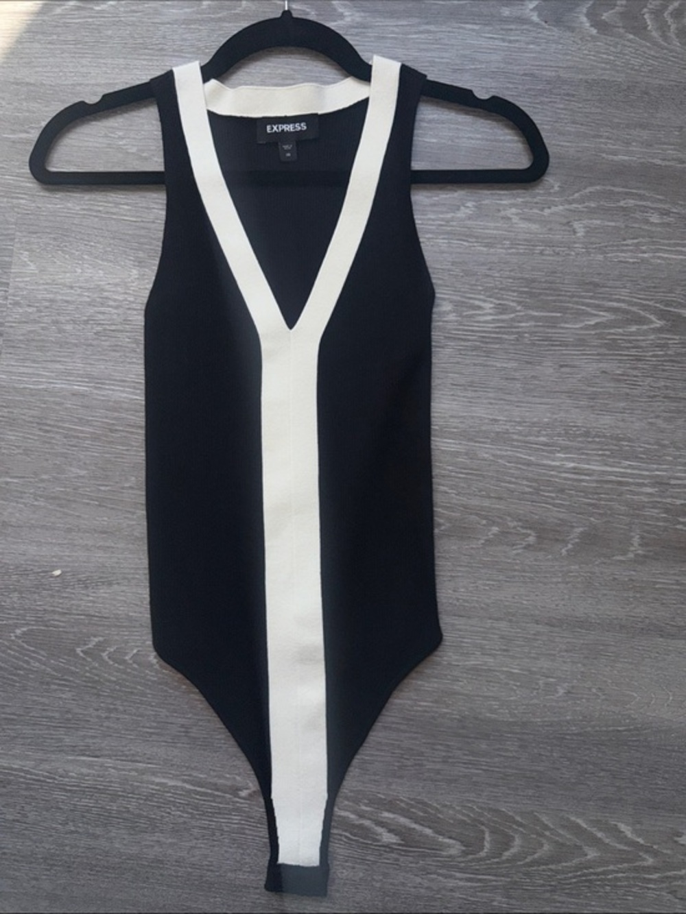 Express Colorblock V-Neck Sweater Knit Bodysuit